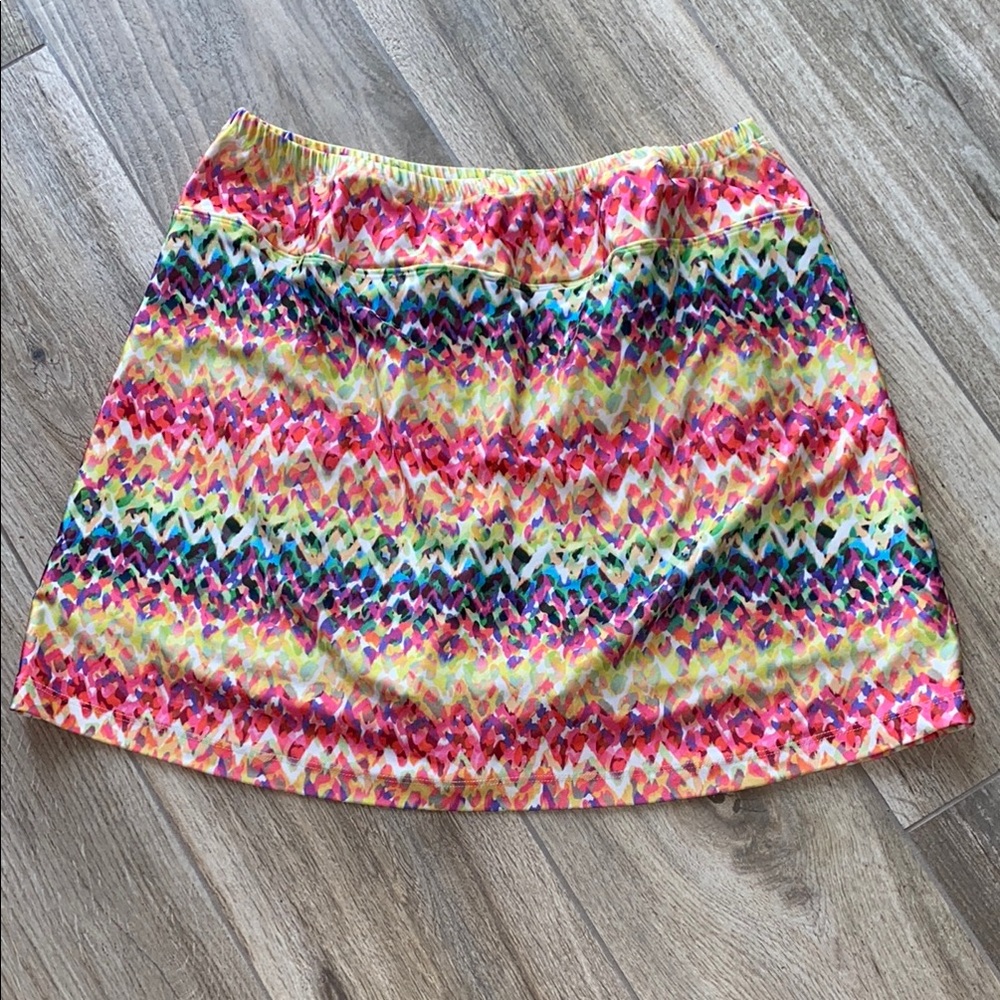 B SKINZ MULTI COLORED TENNIS/pickleball skort size xl
